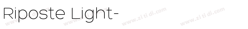 Riposte Light字体转换